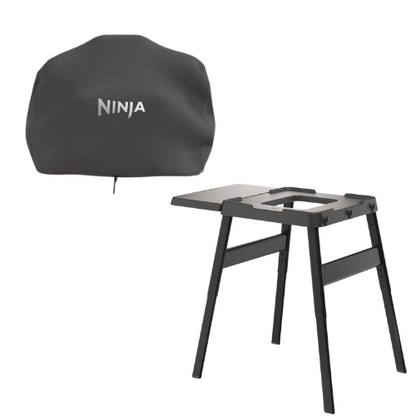 Ninja Woodfire Grill & Smoker inkl. Grillständer und Abdeckhaube Bundle