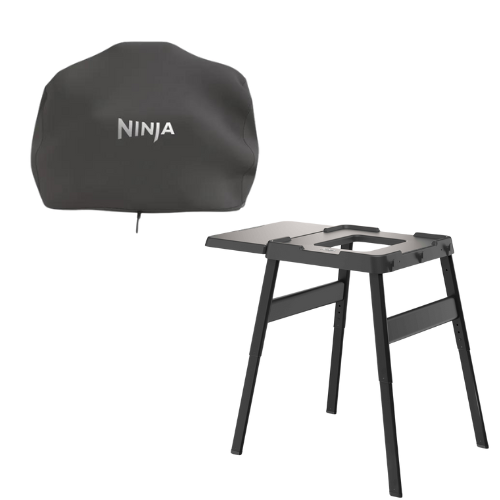 Ninja Woodfire höhenverstellbarer Grillständer + Woodfire Abdeckhaube Bundle