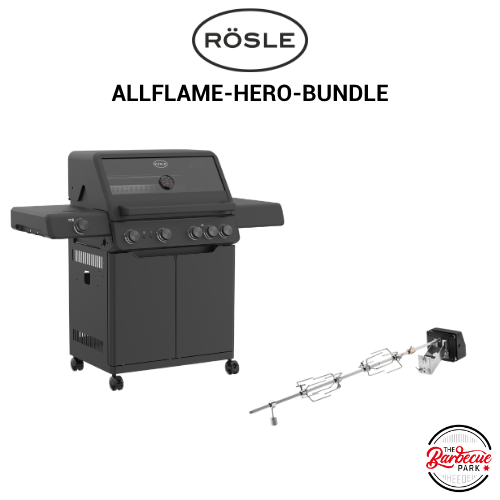 Rösle Gasgrill Allflame Hero 4 inkl. Drehspieß