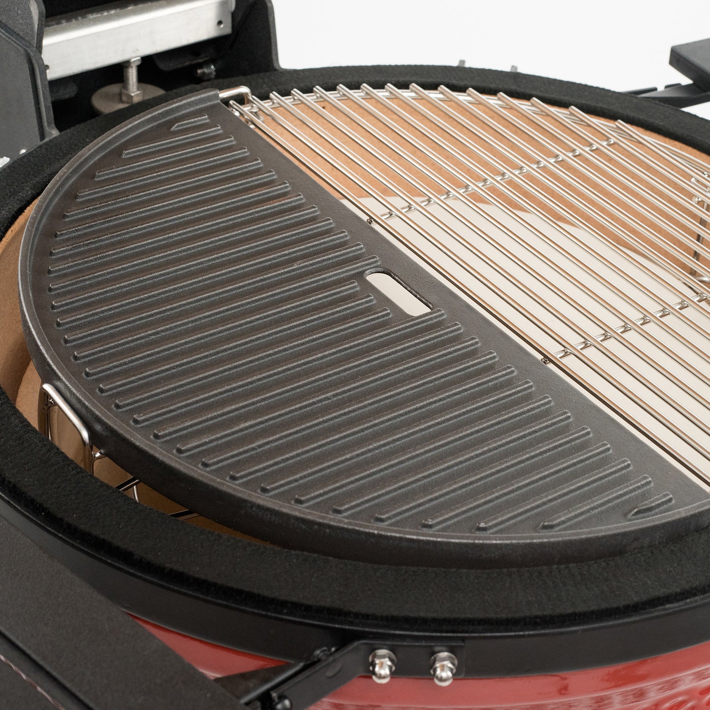 Kamado Joe Half Moon Cast Iron Reversible Griddle - Big Joe ®