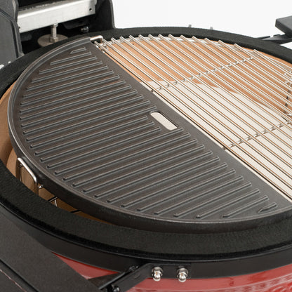 Kamado Joe Half Moon Cast Iron Reversible Griddle - Big Joe ®