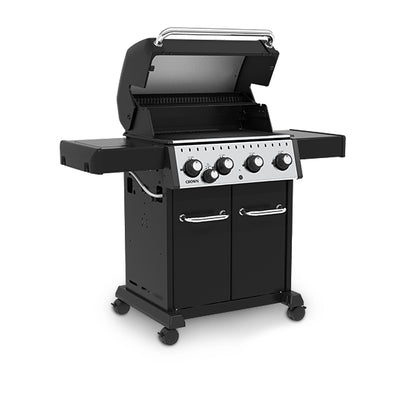 Broil King CROWN 440 Bundle | Gasgrill + Gussplatte + Schutzhülle + Grillzange