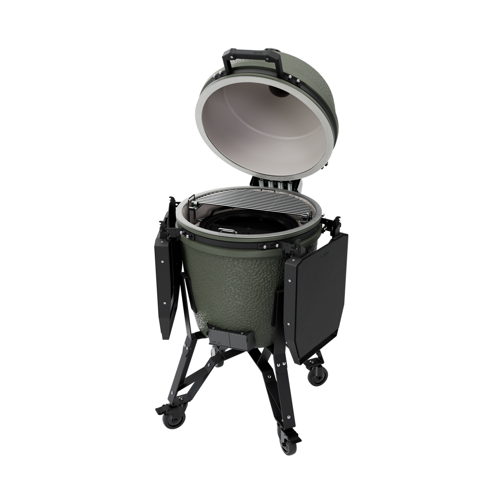 BSTRD. Pro Large Complete Keramikgrill - Alpine Green inkl. One Minute Lighter & 1 Sack Holzkohle