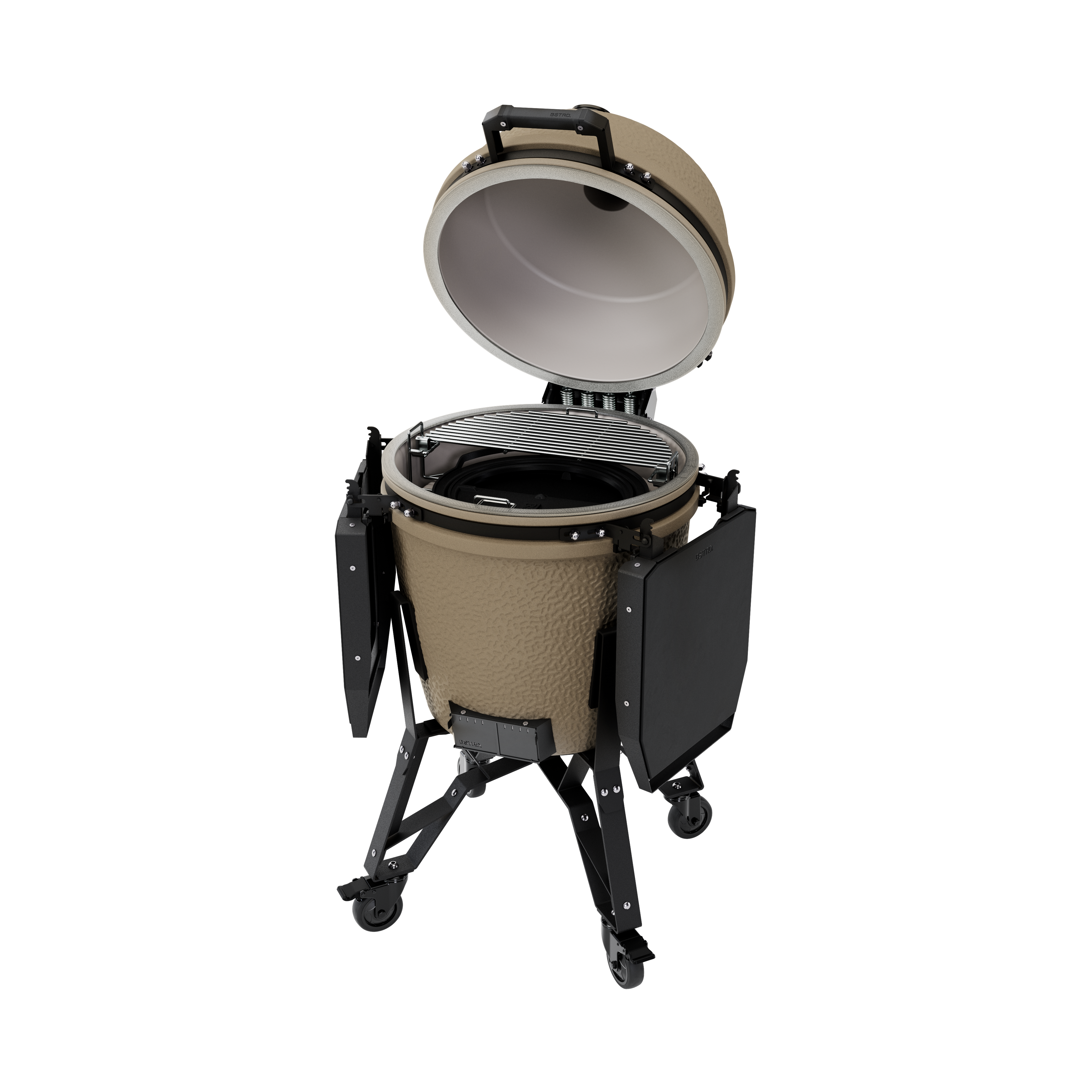 BSTRD. Pro Large Complete Keramikgrill - Desert Sand inkl. One Minute Lighter & 1 Sack Holzkohle