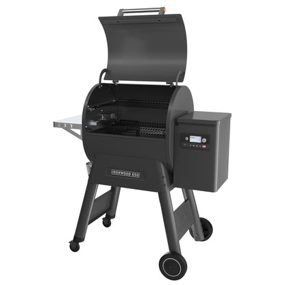 Traeger IRONWOOD 650 Bundle inkl, Abdeckhaube, Frontablage & 9kg Pellets