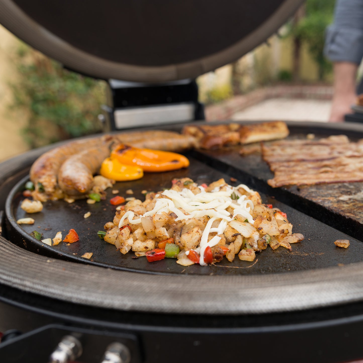 Kamado Joe Half Moon Cast Iron Reversible Griddle - Big Joe ®